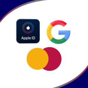 حسابات Apple ID + Google